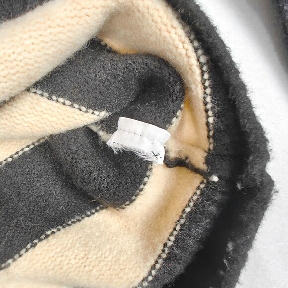 Zara Velvet Lace Ruffle Neck Striped Knit Sweater Size S Romantic Academia Twee - Picture 5 of 7